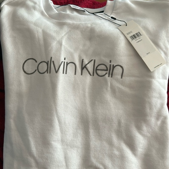 Calvin Klein white crewneck sweatshirt -NWT - Picture 1 of 5